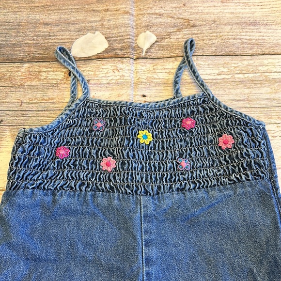 Faded Glory • Glory Girls • Denim Embroidered Romper • Sz 6X - Picture 3 of 8